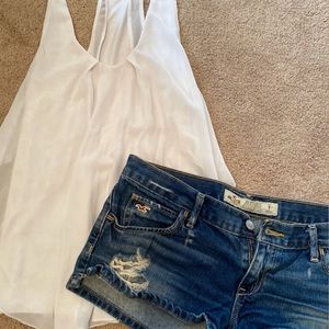 White tank and shorts